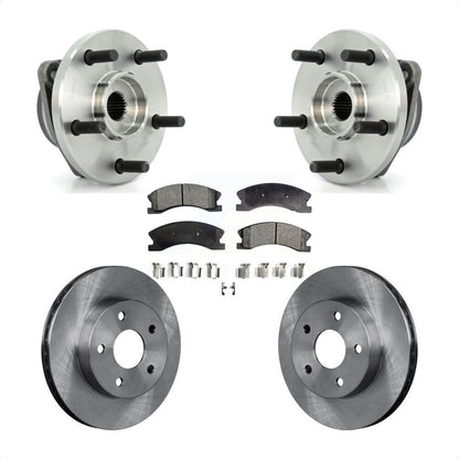 Hub Bearing Assembly Disc Brake Rotor And Pads Front Kit For Jeep Grand Cherokee