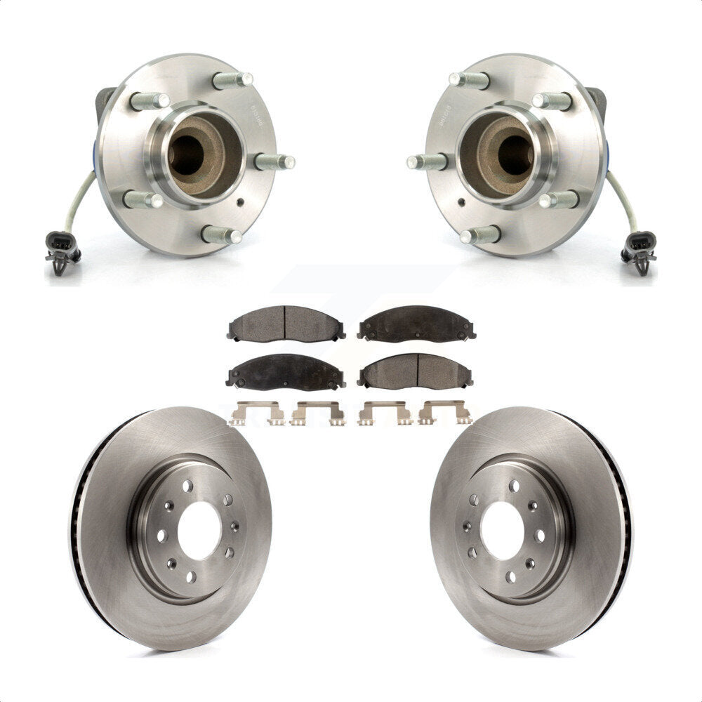 Hub Bearing Brake Rotor And Pad Front Kit For Cadillac CTS With Sport Suspension