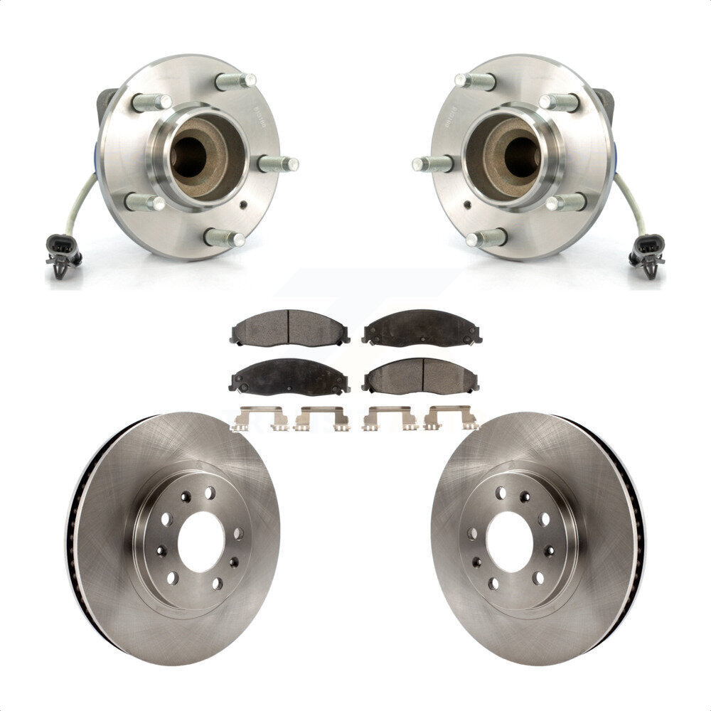 Hub Bearing Brake Rotor Pads Front Kit For Cadillac CTS With Standard Suspension
