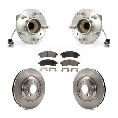 Hub Bearing Assembly Brake Rotor & Pad Front Kit For 2006-2007 Cadillac CTS Base