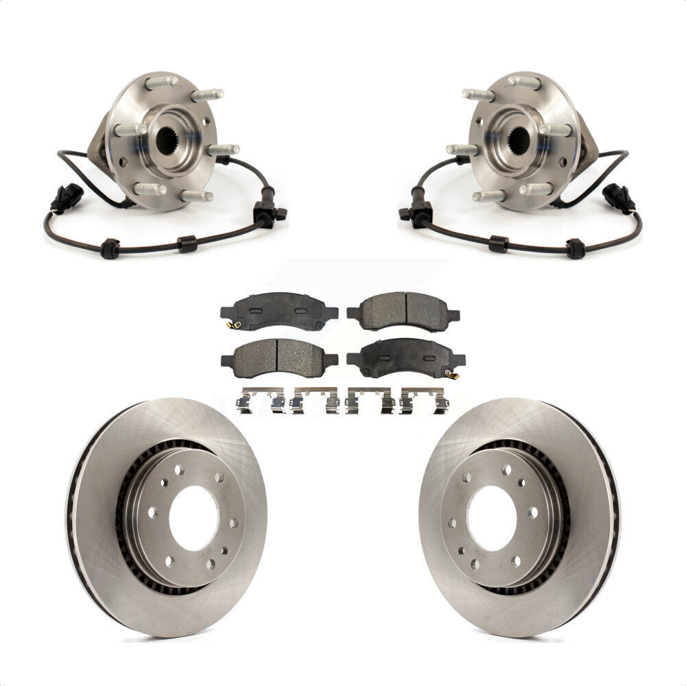 Hub Bearing Brake Rotor Pads Front Kit For Chevrolet Trailblazer GMC Envoy Buick