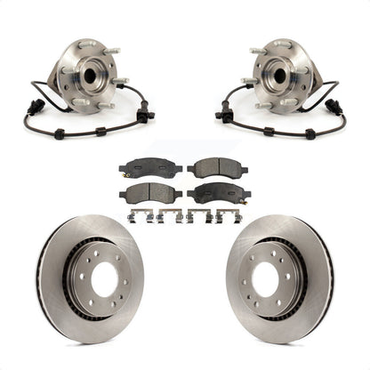 Hub Bearing Brake Rotor Pads Front Kit For Chevrolet Trailblazer GMC Envoy Buick