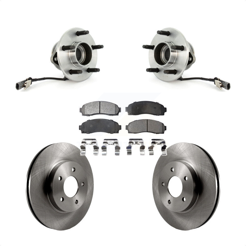 Hub Bearing Brake Rotor & Pad Front Kit For Saturn Vue Chevrolet Equinox Pontiac