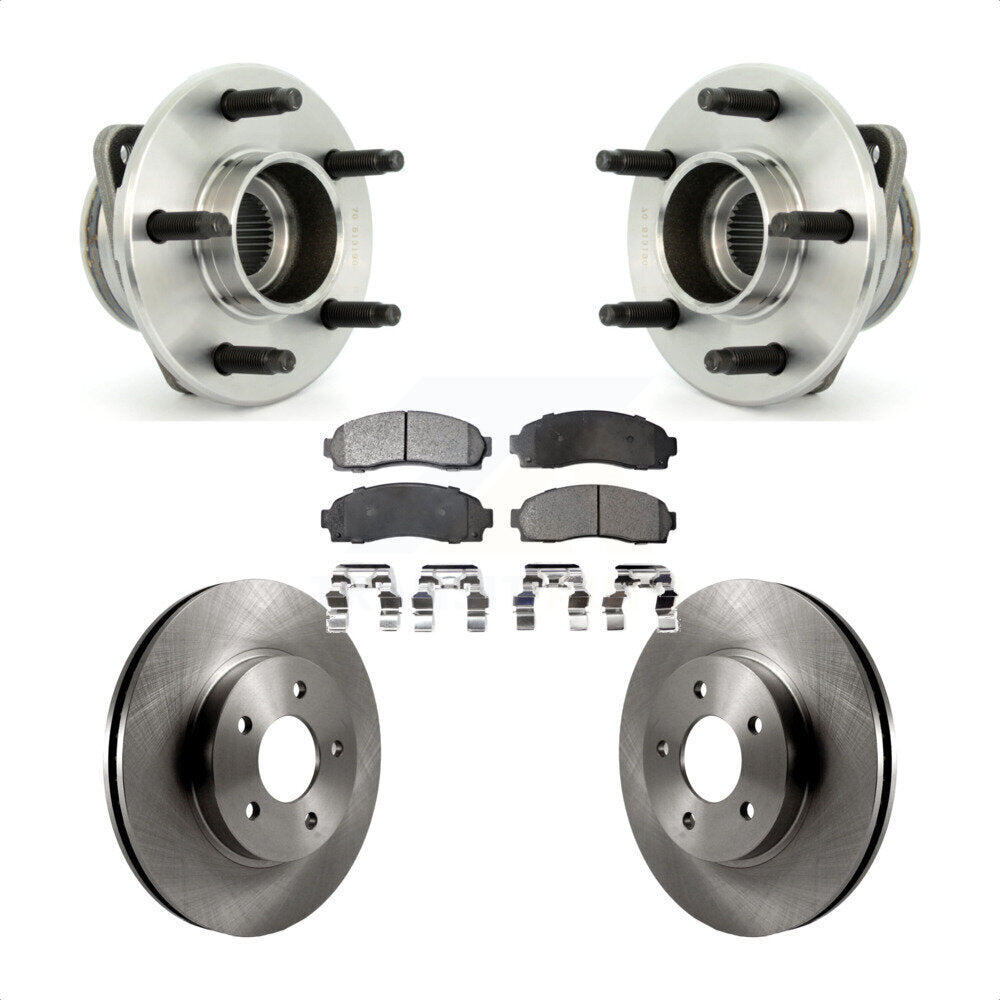 Hub Bearing Brake Rotor & Pad Front Kit For Saturn Vue Pontiac Torrent Chevrolet