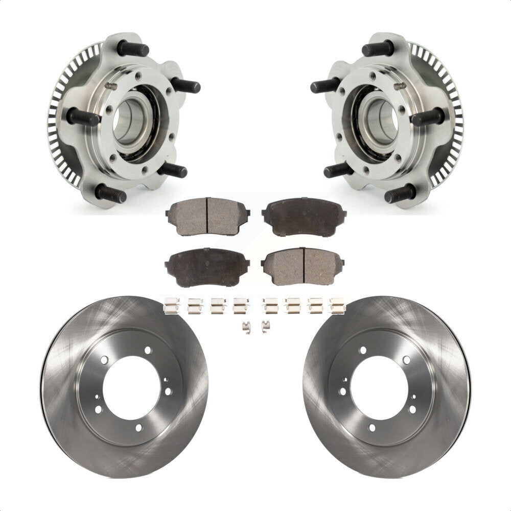 Hub Bearing Assembly Disc Brake Rotor Pad Front Kit For Suzuki XL-7 Grand Vitara