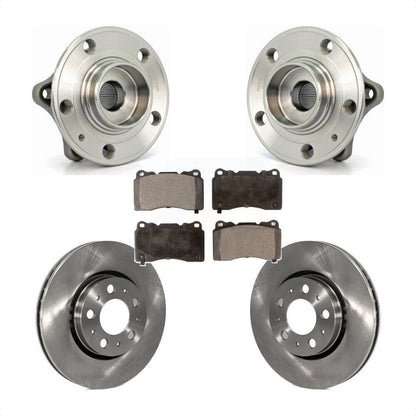 Hub Bearing Assembly Disc Brake Rotor & Pads Front Kit For 2005-2007 Volvo V70 R