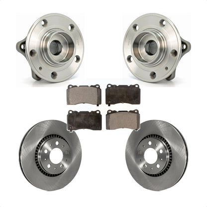 Hub Bearing Assembly Disc Brake Rotor & Pads Front Kit For 2005-2007 Volvo V70 R