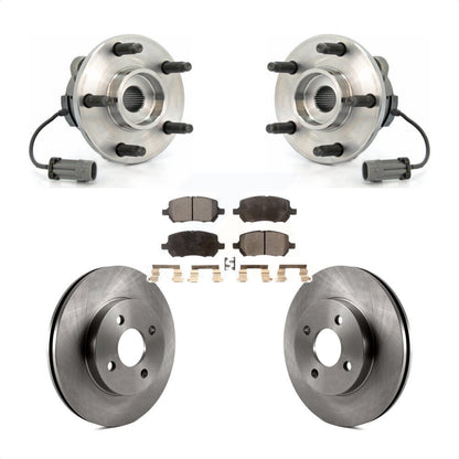 Hub Bearing Assembly Brake Rotor & Pads Front Kit For Saturn Ion Pontiac Pursuit