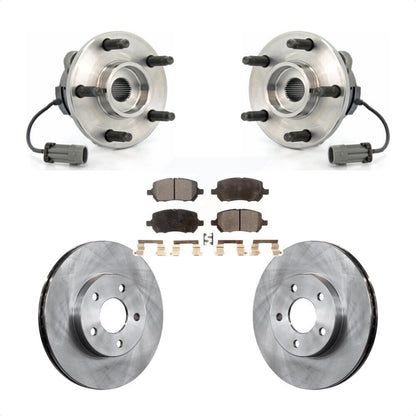 Hub Bearing Assembly Brake Rotor & Pad Front Kit For Chevrolet Cobalt Pontiac G5