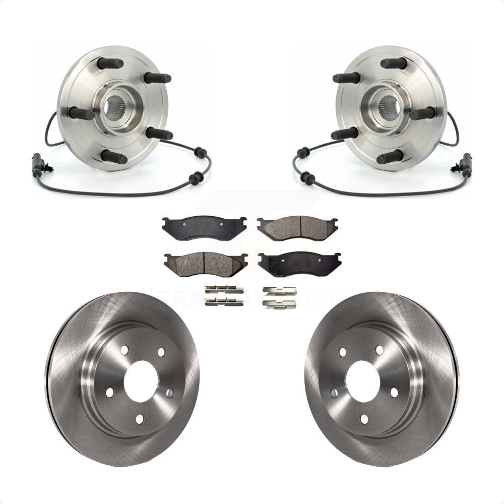 Hub Bearing Assembly Disc Brake Rotor Pads Front Kit For 2004-2005 Dodge Durango