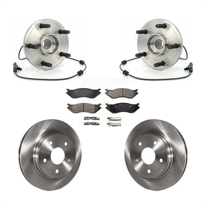 Hub Bearing Assembly Disc Brake Rotor Pads Front Kit For 2004-2005 Dodge Durango