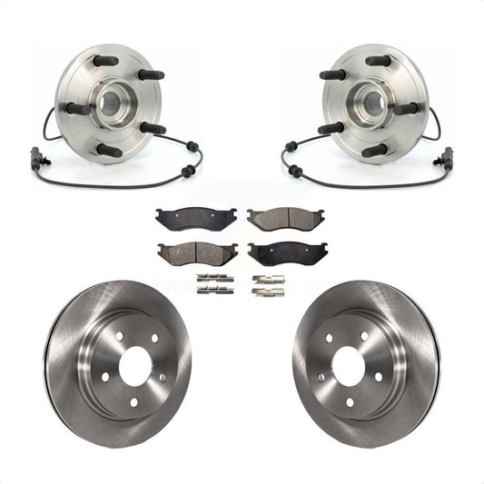 Hub Bearing Assembly Disc Brake Rotor Pads Front Kit For 2004-2005 Dodge Durango