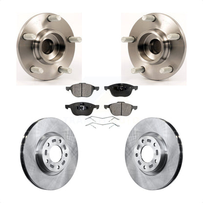 Hub Bearing Assembly Disc Brake Rotor And Ceramic Pad Front Kit For Mazda 3 2.3L
