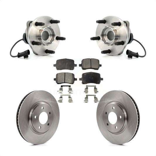 Hub Bearing Disc Brake Rotor & Pad Front Kit For Chevrolet Malibu HHR Pontiac G6