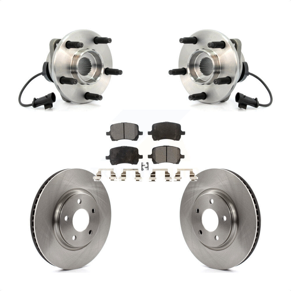 Hub Bearing Brake Rotor And Pad Front Kit For Chevrolet Malibu Pontiac G6 Saturn