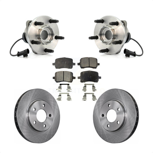 Hub Bearing Assembly Disc Brake Rotors And Pads Front Kit For Chevrolet Malibu