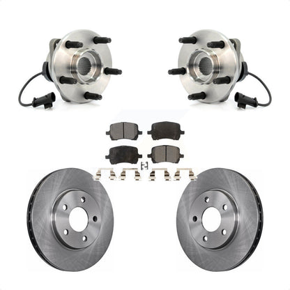 Hub Bearing Assembly Brake Rotor & Pad Front Kit For Chevrolet Malibu Pontiac G6