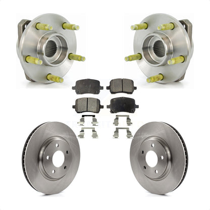 Hub Bearing Assembly Brake Rotor & Pad Front Kit For Chevrolet Malibu Pontiac G6