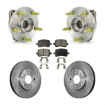Hub Bearing Assembly Disc Brake Rotors And Pads Front Kit For Chevrolet Malibu