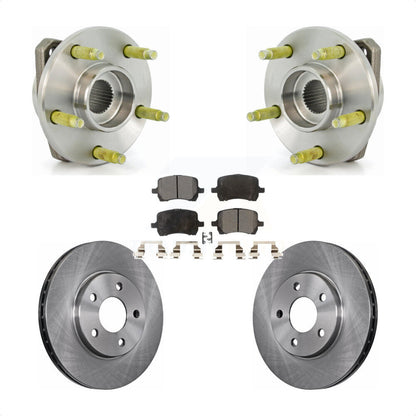 Hub Bearing Assembly Brake Rotor & Pad Front Kit For Chevrolet Malibu Pontiac G6
