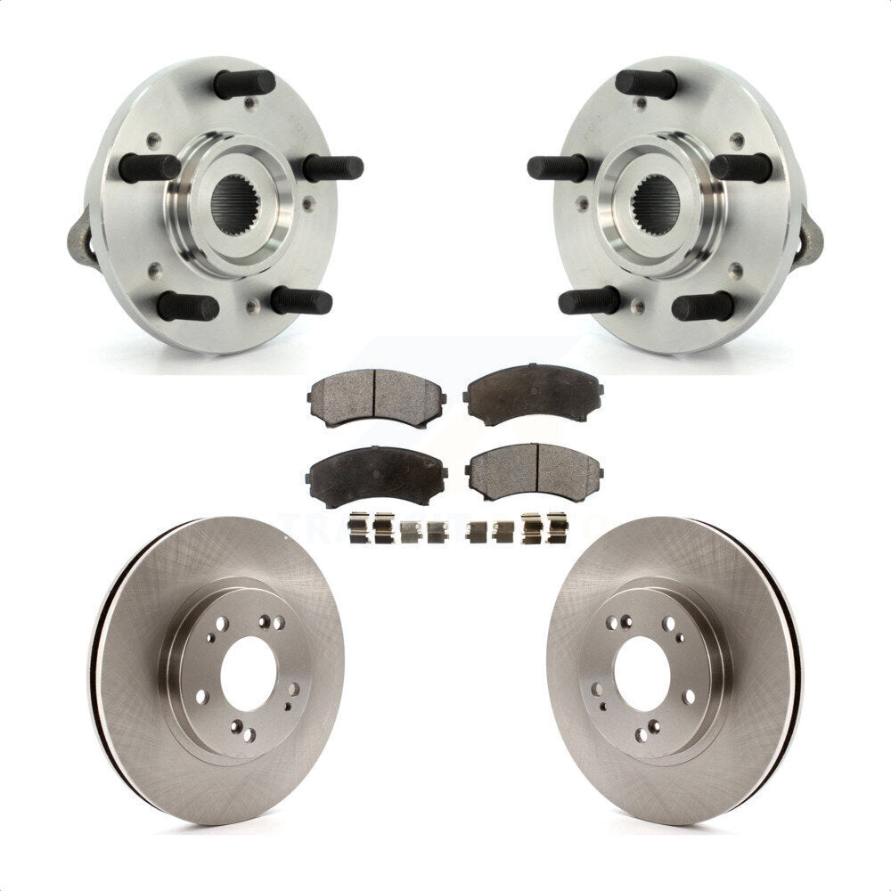 Hub Bearing Assembly Disc Brake Rotor And Pads Front Kit For Mitsubishi Endeavor