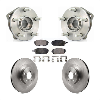 Hub Bearing Assembly Brake Rotor & Pads Front Kit For 2005 Subaru Outback Legacy