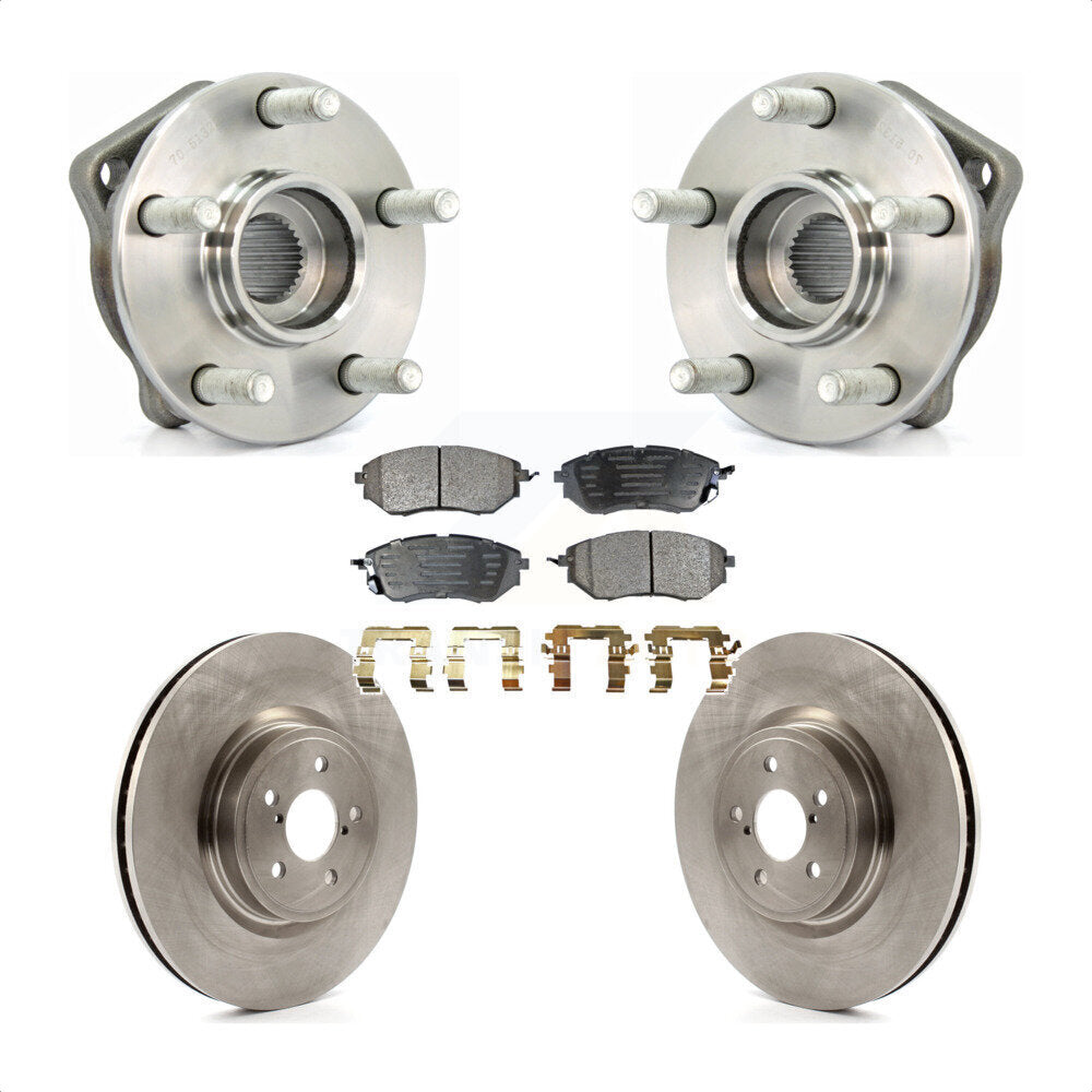 Hub Bearing Disc Brake Rotor & Pads Front Kit For Subaru Outback Legacy Forester