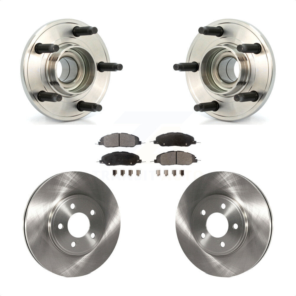 Hub Bearing Brake Rotor Pads Front Kit For Ford Mustang Bullitt with 4-Wheel ABS