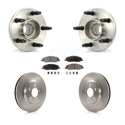 Hub Bearing Assembly Disc Brake Rotor And Ceramic Pad Front Kit For Ford Mustang