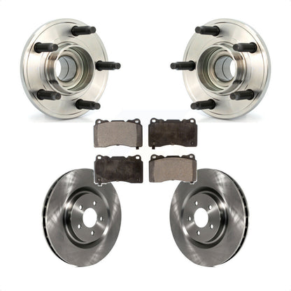 Hub Bearing Assembly Disc Brake Rotor And Ceramic Pad Front Kit For Ford Mustang
