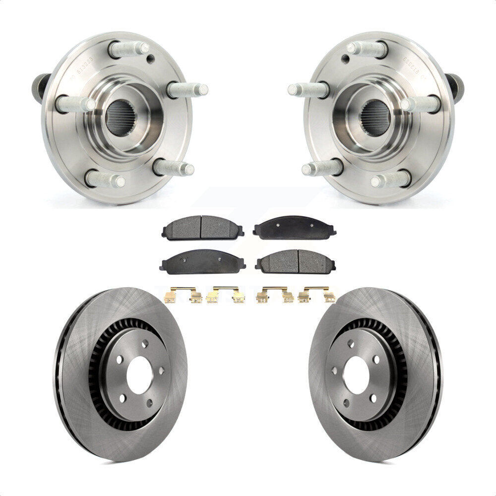 Hub Bearing Brake Rotor & Pad Front Kit For Ford Five Hundred Freestyle Taurus X