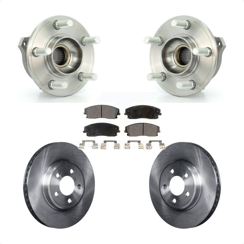 Hub Bearing Disc Brake Rotor Pad Front Kit For Dodge Charger Chrysler 300 Magnum