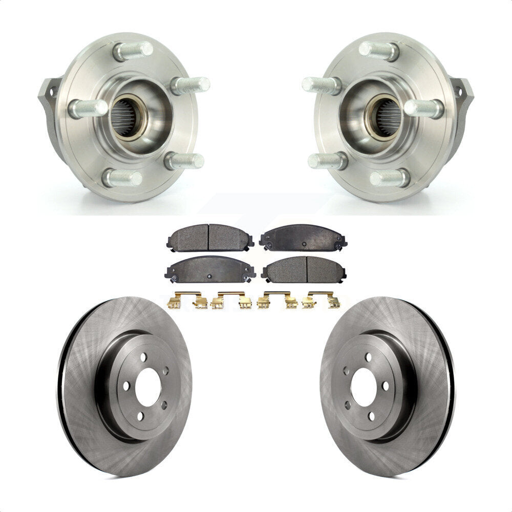 Hub Bearing Brake Rotor Pads Front Kit For Dodge Chrysler 300 Charger Challenger