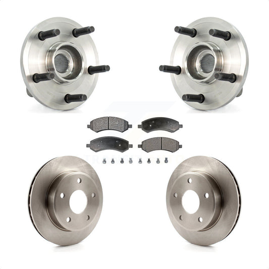 Hub Bearing Disc Brake Rotor & Pads Front Kit For Dodge Dakota Mitsubishi Raider