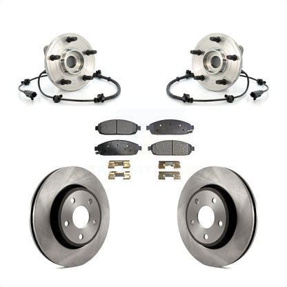 Hub Bearing Assembly Brake Rotor Pad Front Kit For Jeep Grand Cherokee Commander