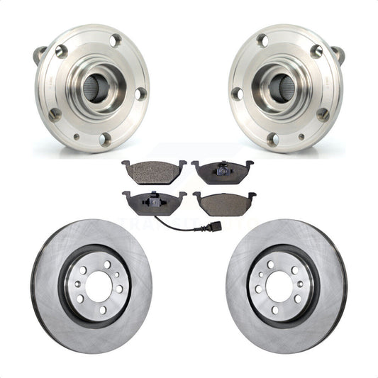 Hub Bearing Assembly Disc Brake Rotor & Pads Front Kit For Volkswagen Jetta City