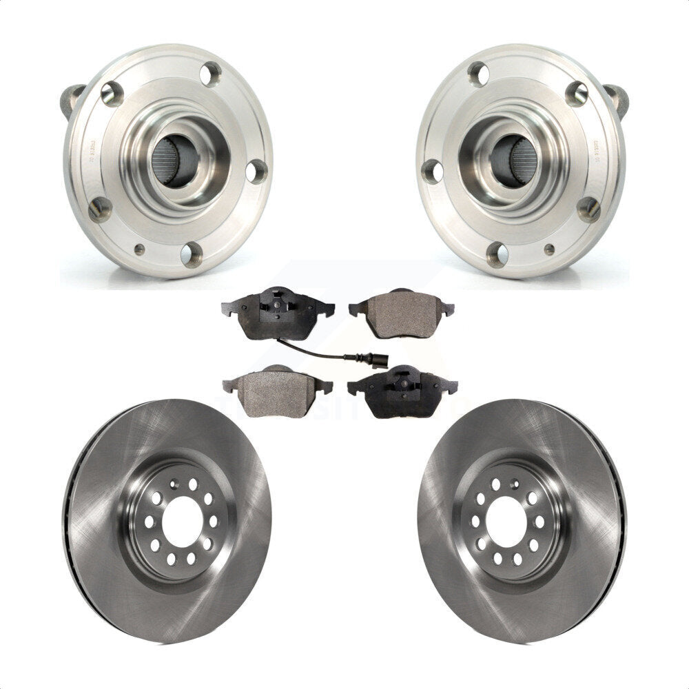 Hub Bearing Assembly Disc Brake Rotors And Pads Front Kit For Volkswagen Jetta