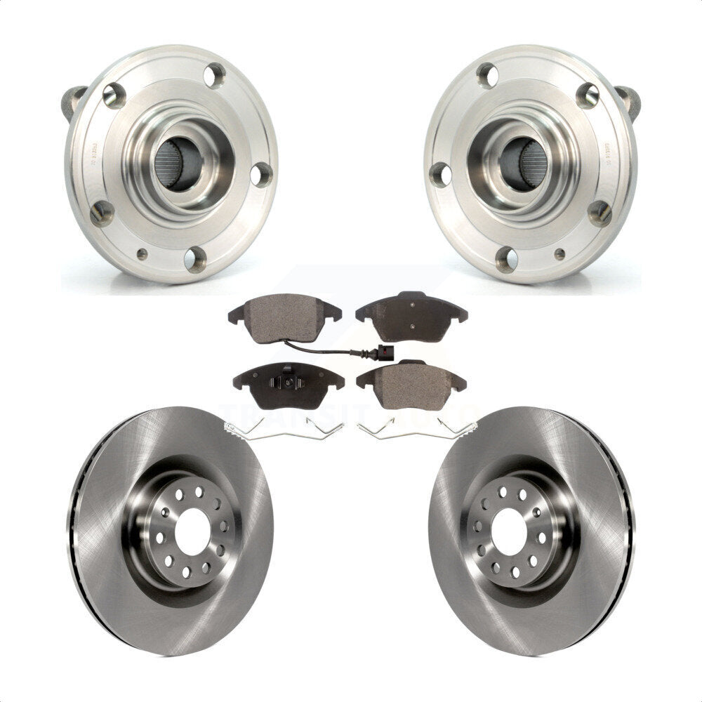 Hub Bearing Disc Brake Rotor Pad Front Kit For Volkswagen CC GTI Audi A3 Quattro