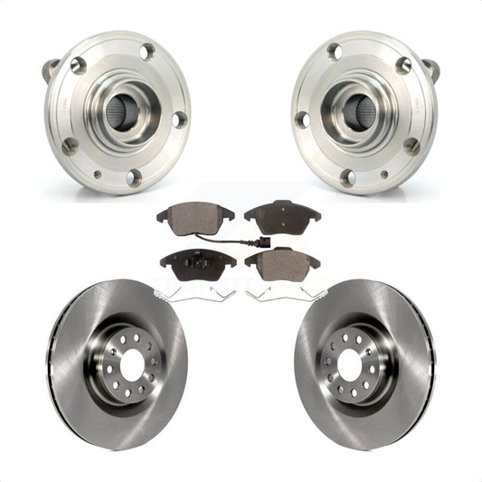 Hub Bearing Disc Brake Rotor Pad Front Kit For Volkswagen CC GTI Audi A3 Quattro