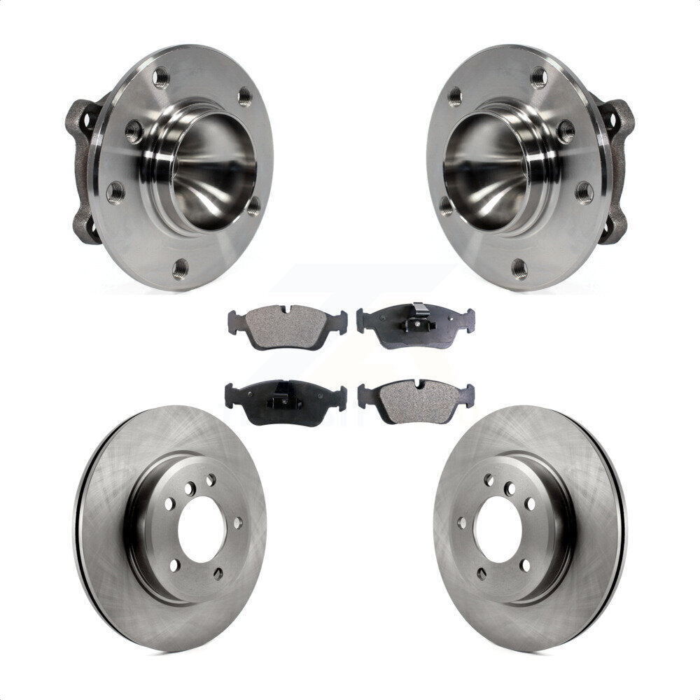 Hub Bearing Assembly Disc Brake Rotors And Pads Front Kit For 2006 BMW 325Ci