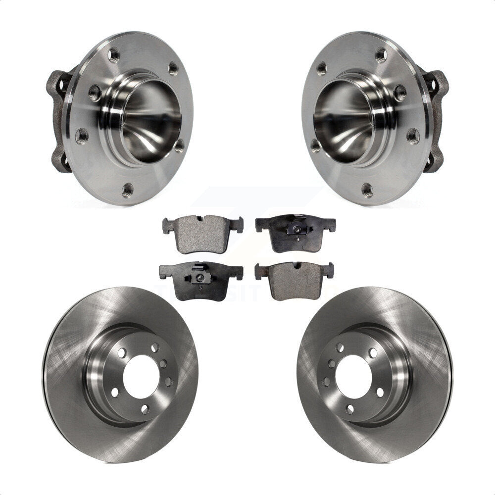 Hub Bearing Assembly Brake Rotor Pad Front Kit For 2012 BMW 328i Sedan with 3.0L