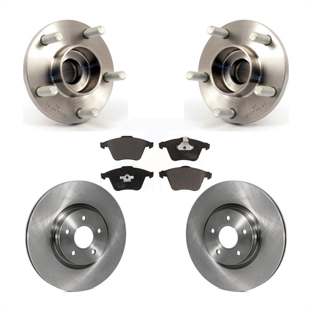 Hub Bearing Assembly Disc Brake Rotors And Pads Front Kit For Volvo S40 V50 C70