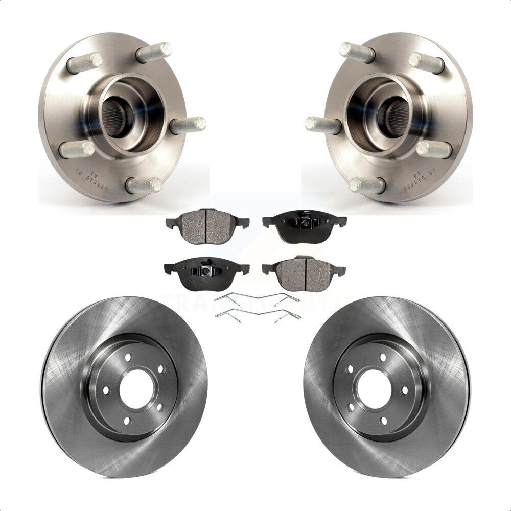 Hub Bearing Assembly Disc Brake Rotor & Pads Front Kit For Volvo S40 C30 V50 C70