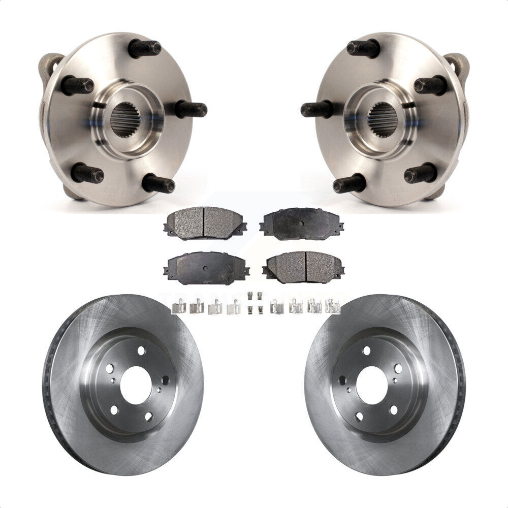Hub Bearing Disc Brake Rotor & Pad Front Kit For Toyota RAV4 Scion Corolla iM tC