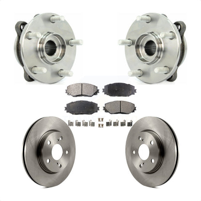 Hub Bearing Assembly Disc Brake Rotor Pad Front Kit For 2013-2018 Toyota RAV4 LE