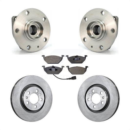 Hub Bearing Assembly Disc Brake Rotor And Pad Front Kit For Volkswagen Golf City