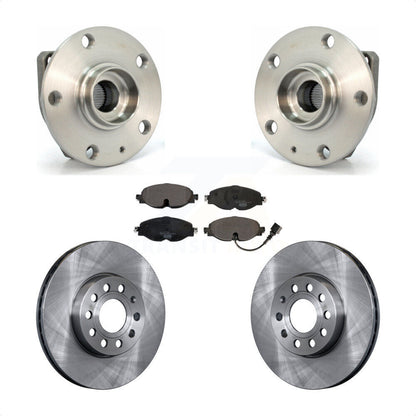 Hub Bearing Disc Brake Rotor Pad Front Kit For Volkswagen Golf SportWagen e-Golf