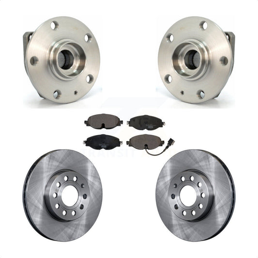 Hub Bearing Disc Brake Rotor Pad Front Kit For Volkswagen Golf SportWagen e-Golf