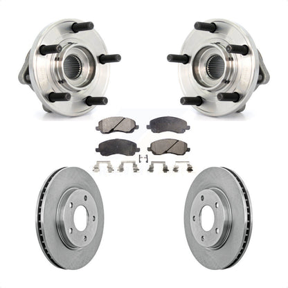 Hub Bearing Assembly Brake Rotor Pad Front Kit For 2009 Dodge Caliber R/T/SXT/SE
