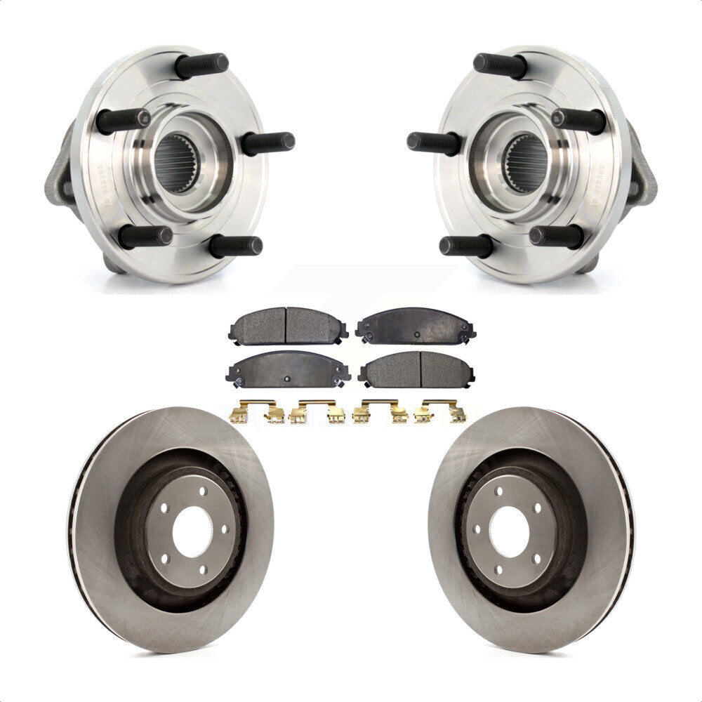 Hub Bearing Brake Rotor And Pad Front Kit For Chrysler 200 Dodge Avenger Caliber